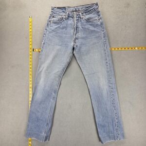 VTG‎ Levis 501 Jeans Womens Straight Button Fly Altered Hem USA 90s Fits 26x30